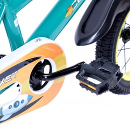 Велосипед 14" COMIRON ROCKET A01-14DDB, бирюзовый/оранжевый