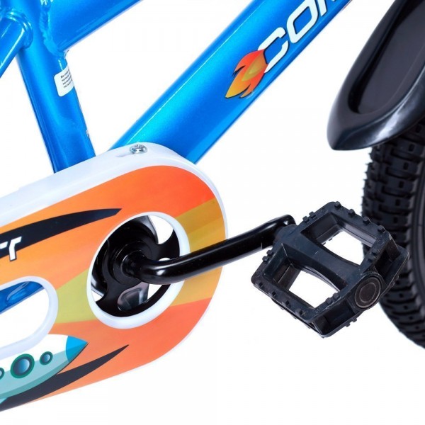 Велосипед 16" COMIRON Rocket A01-16DDB, голубой/оранжевый