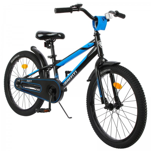 Велосипед 18" Graffiti Deft, черный/голубой
