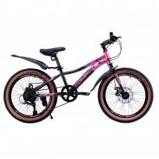 Велосипед 20" COMIRON SMART GT2007S P (2024) жесткая вилка, розовый/серый