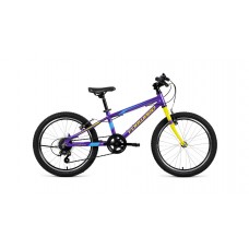 Велосипед 20" FORWARD RISE 2.0 (2020) фиолетово-желтый