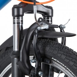 Велосипед 20" NOVATRACK EXTREME, синий/оранжевый (рама алюм)