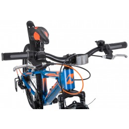 Велосипед 20" NOVATRACK EXTREME, синий/оранжевый (рама алюм)