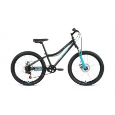 Велосипед 24" ALTAIR MTB HT 2.0 disk Черный/бирюзовый (2021)