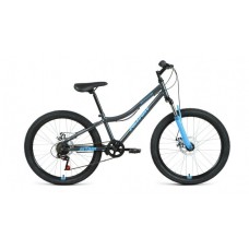 Велосипед 24" ALTAIR MTB HT 2.0 disk Темно серый/голубой (2021)