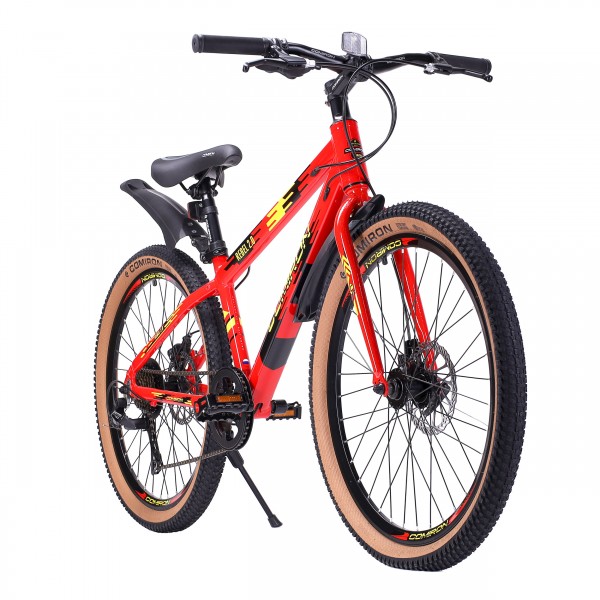 Велосипед 24" COMIRON REBEL GT2421 IRHF (2024) жесткая вилка, красный