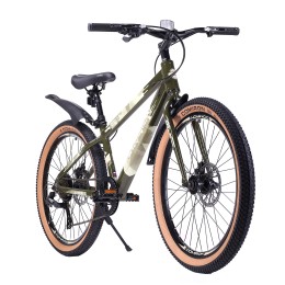 Велосипед 24" COMIRON REBEL GT2421 MLHF (2025), жесткая вилка, милитари хаки
