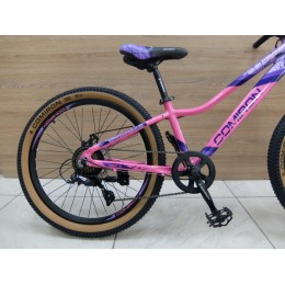 Велосипед 24" COMIRON SMART 1.0 (2025), фиолетовый/розовый