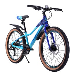 Велосипед 24" COMIRON SMART 2407 BHF (2025) жесткая вилка, голубой/синий