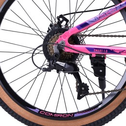 Велосипед 24" COMIRON SMART 2407 LHF (2025) жесткая вилка, фиолетовый/розовый