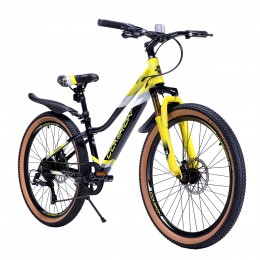 Велосипед 24" COMIRON SMART GT2407L Y (2025), жёлтый/черный