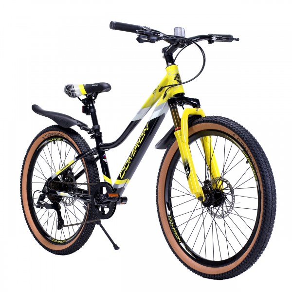 Велосипед 24" COMIRON SMART GT2407L Y (2024), жёлтый/черный