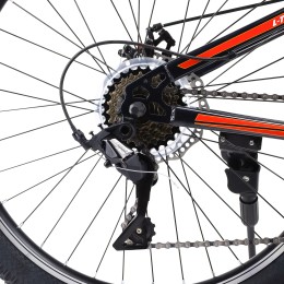 Велосипед 24" Krypton Hyperion ригид KH10RBL24HF, черный/красный/желтый