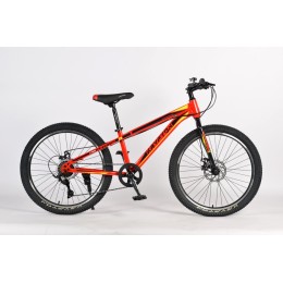 Велосипед 24" Krypton Hyperion ригид KH10RBL24HF, красный/черный/желтый