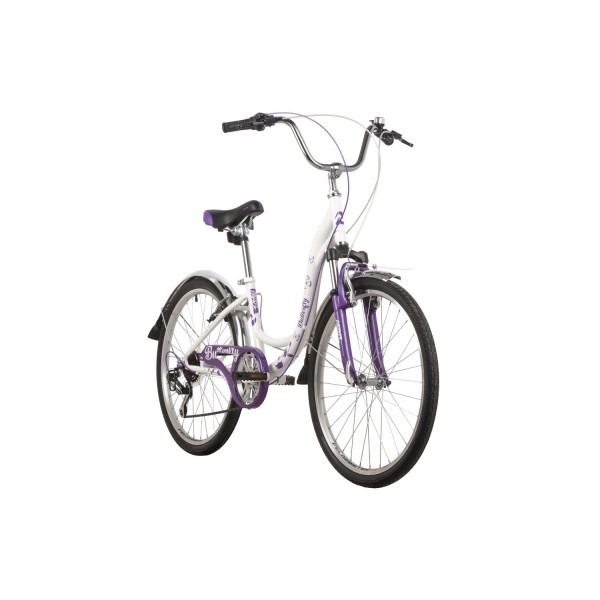 Велосипед 24" Novatrack Buterfly бело-фиолетовый