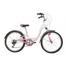Велосипед 24" Novatrack Buterfly бело-розовые