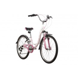 Велосипед 24" Novatrack Buterfly бело-розовые