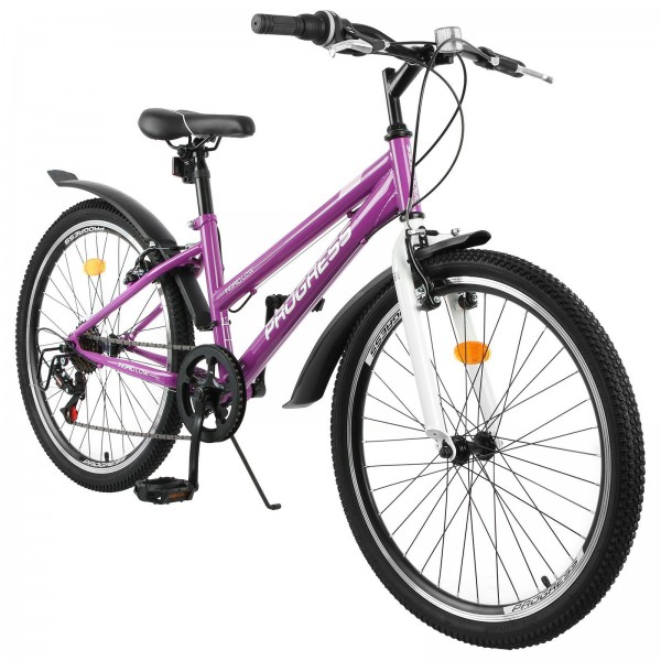 Велосипед 24" Progress Ingrid low, фиолетовый/белый