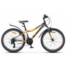 Велосипед 24" STELS Navigator-410 V 24 (2020) черный/желтый