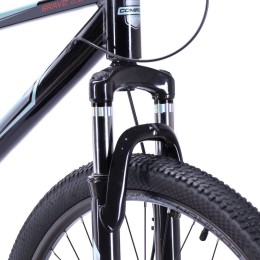 Велосипед 26" COMIRON BRAVE 2.0 (2024), черный/серый/голубой