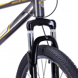 Велосипед 26" COMIRON BRAVE 2.0 (2024), серый/желтый