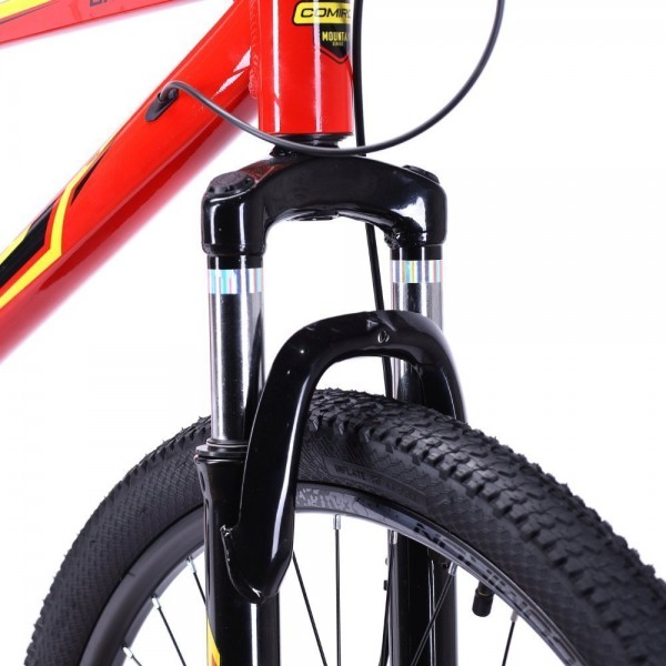 Велосипед 26" COMIRON BRAVE 2.0 (2024), красный/черный/желтый