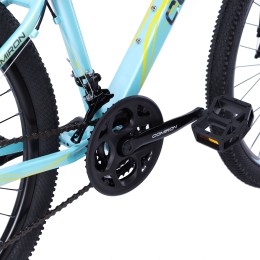 Велосипед 26" COMIRON FLAME GT610 B (2024), голубой/желтый