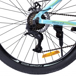Велосипед 26" COMIRON FLAME GT610 B (2024), голубой/желтый
