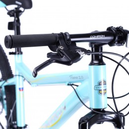 Велосипед 26" COMIRON FLAME GT610 B (2024), голубой/желтый