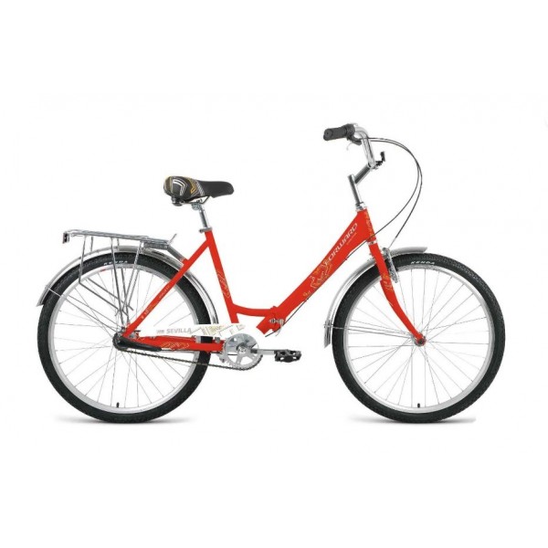 Велосипед 26" Forward SEVILLA 26 3.0, (2020-2021), красный матовый/белый