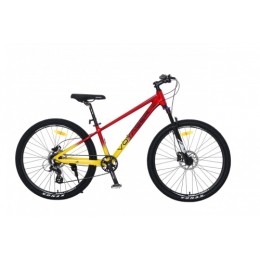 Велосипед 26" Haevner VOYAGER 2025 Red Blast, красно-желтый перламутр