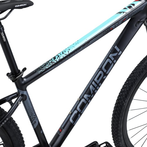 Велосипед 27,5" COMIRON PREDATOR 2025, черный/неон