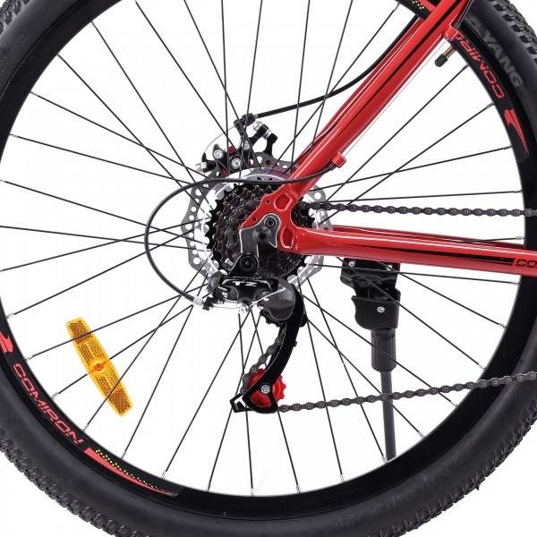 Велосипед 27,5" COMIRON SYSTEM GT910 R, красный/черный