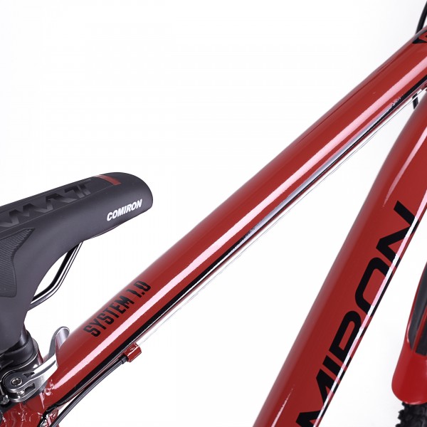 Велосипед 27,5" COMIRON SYSTEM GT910 R, красный/черный
