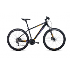 Велосипед 27,5" Forward Apache 3.2 disc (2021) черный/оранжевый