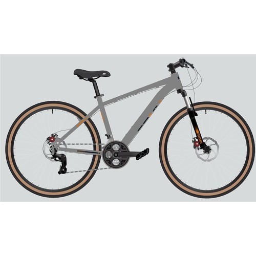 Велосипед 27,5" FOXX ARAGON, серый (2026)