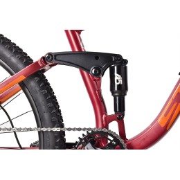 Велосипед 27,5" Stark'24 Tactic FS 27.4 HD, красный матовый/оранжевый