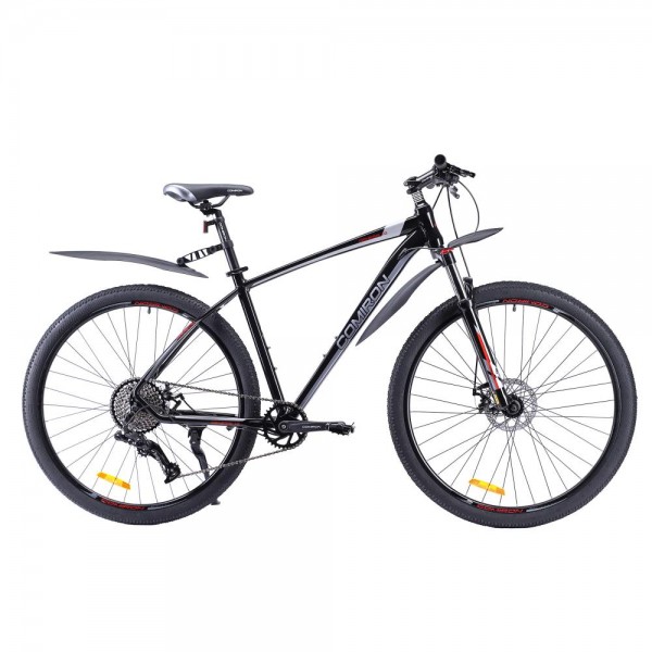 Велосипед 29" COMIRON GENESIS (2024), черный/серый/красный