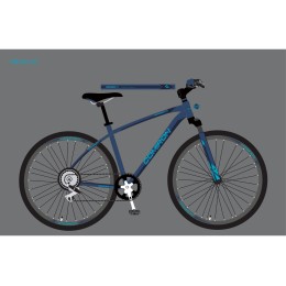 Велосипед 29" COMIRON GENESIS CG990 BT синий туманный голубой кристальный металлик