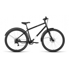 Велосипед 29" FORWARD SPIKE 29 D (29" 8 ск. рост. 18") 2023, черный/серебристый
