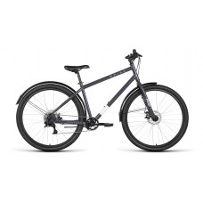 Велосипед 29" FORWARD SPIKE 29 D (29" 8 ск. рост. 18") 2023, серый/серебристый