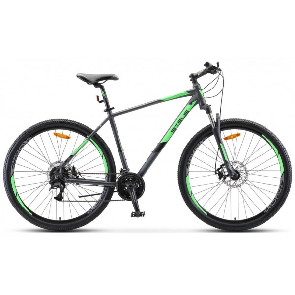 Велосипед 29" Stels Navigator-920 MD V010 (2021) антрацитовый/зелёный
