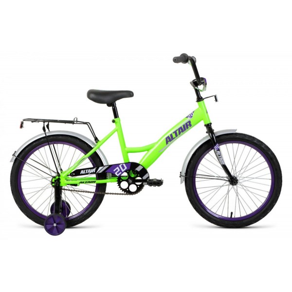 Велосипед 20" ALTAIR CITY KIDS 20, зелено-фиолетовый