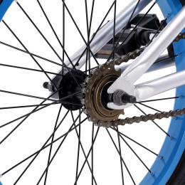 Велосипед BMX 18" COMIRON WOOHOO (2025), серебристый/голубой