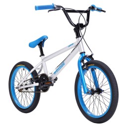 Велосипед BMX 18" COMIRON WOOHOO (2025), серебристый/голубой