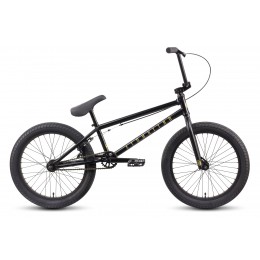 Велосипед BMX 20" ATOM Nitro, MattGraphite (черный матовый/золотая надпись)