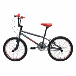 Велосипед BMX 20" WOOHOO STAGE TWO (2025), серый/красный