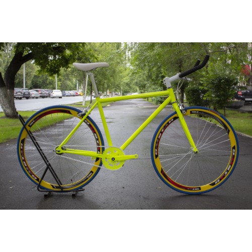 Велосипед Fixed Gear, желтый