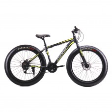Велосипед 26" COMIRON GTF2624H (2022) фэтбайк, черный-желтый