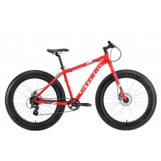 Велосипед 26" Stark'20 Fat 26.2 D красный/белый/серый